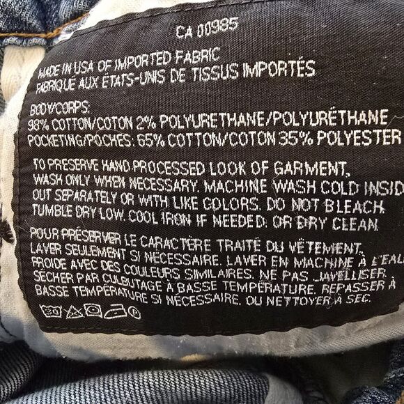 Alexander Wang Jeans Women 24 Blue Mid Rise Stretch Designer Luxury Straight - Picture 10 of 10